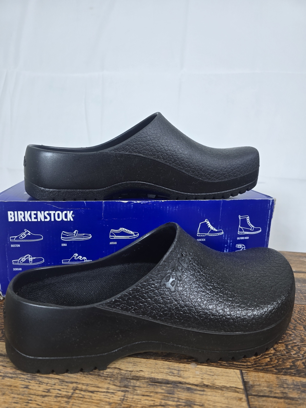 Birkenstock Unisex Super Birki Black Slip On Clog Size 9 - Picture 2 of 16